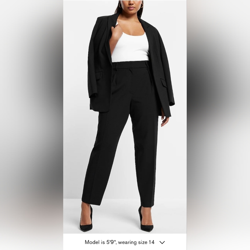 High-waisted pleated pants